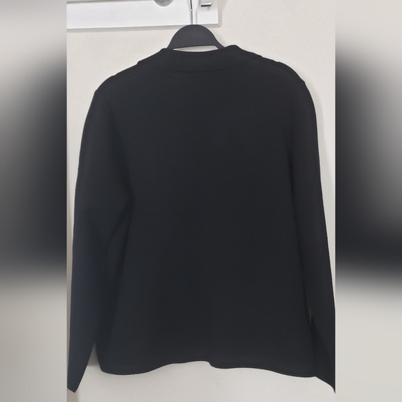 A black Love Trend New York Blazer with Asymmetrical Front Zip - Picture 4 of 7